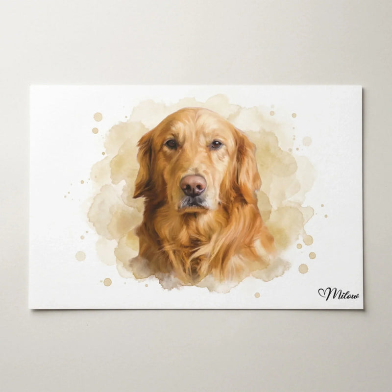Personalised Portrait in Watercolour Style (Landscape)