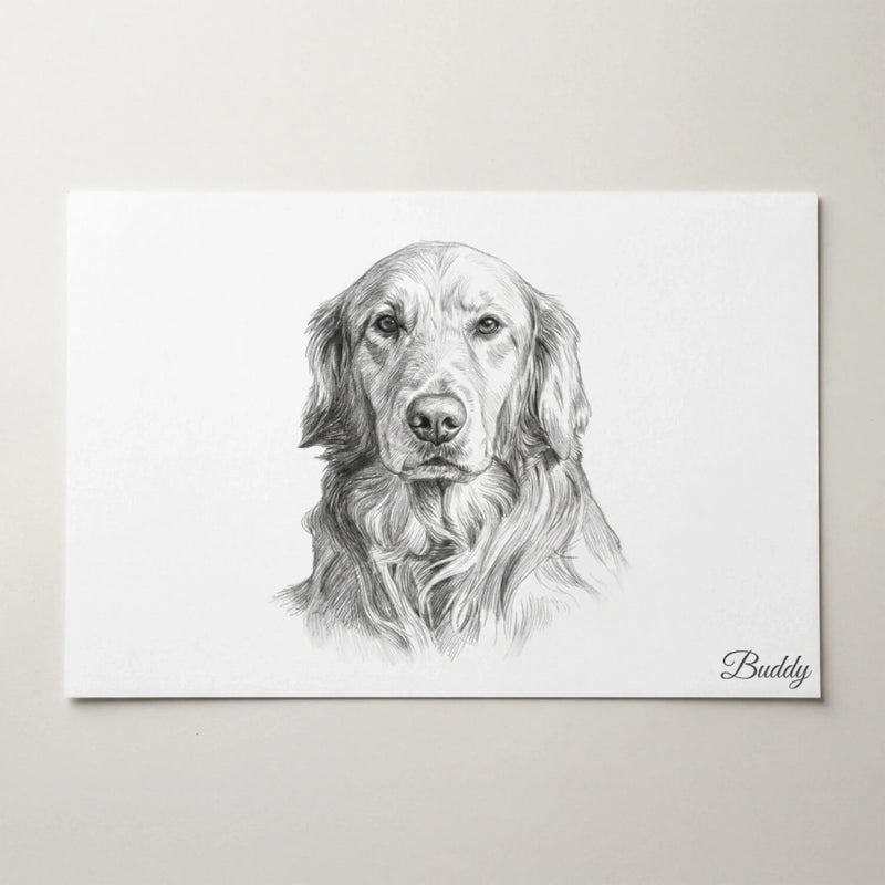 Personalised Portrait in Pencil Style (Landscape)