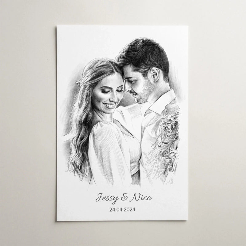 Personalised Portrait in Pencil Style