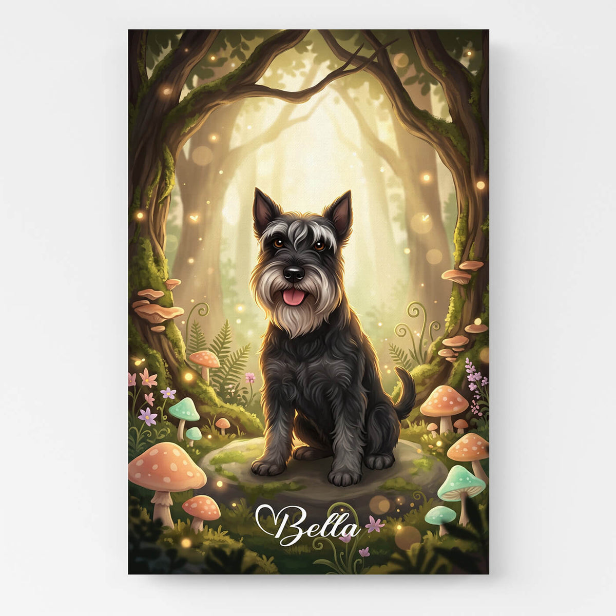Dog Portrait in Fantasy / Cartoon Style from your photo - canvas