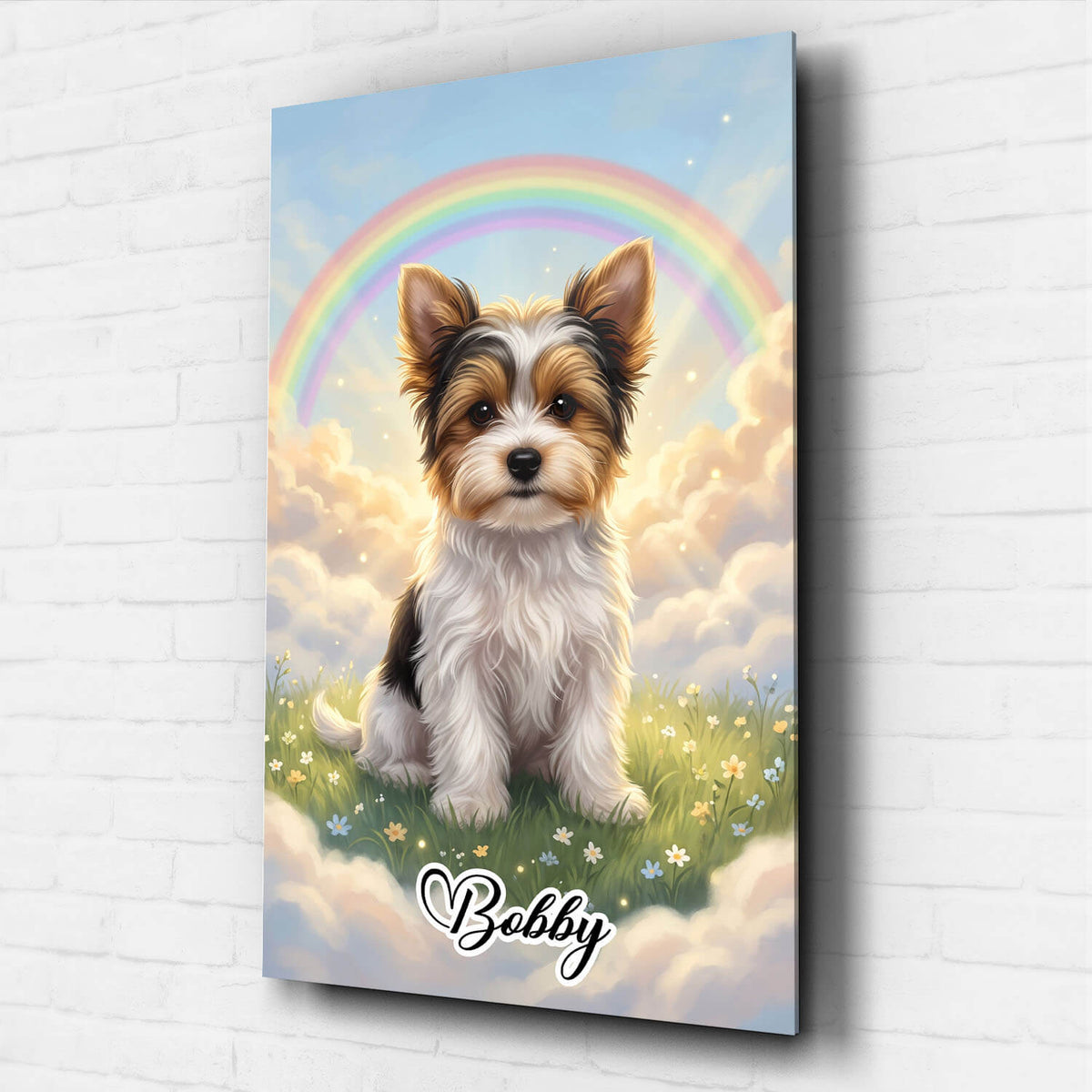Dog Portrait at the Rainbow Bridge from your photo - acrylic glass