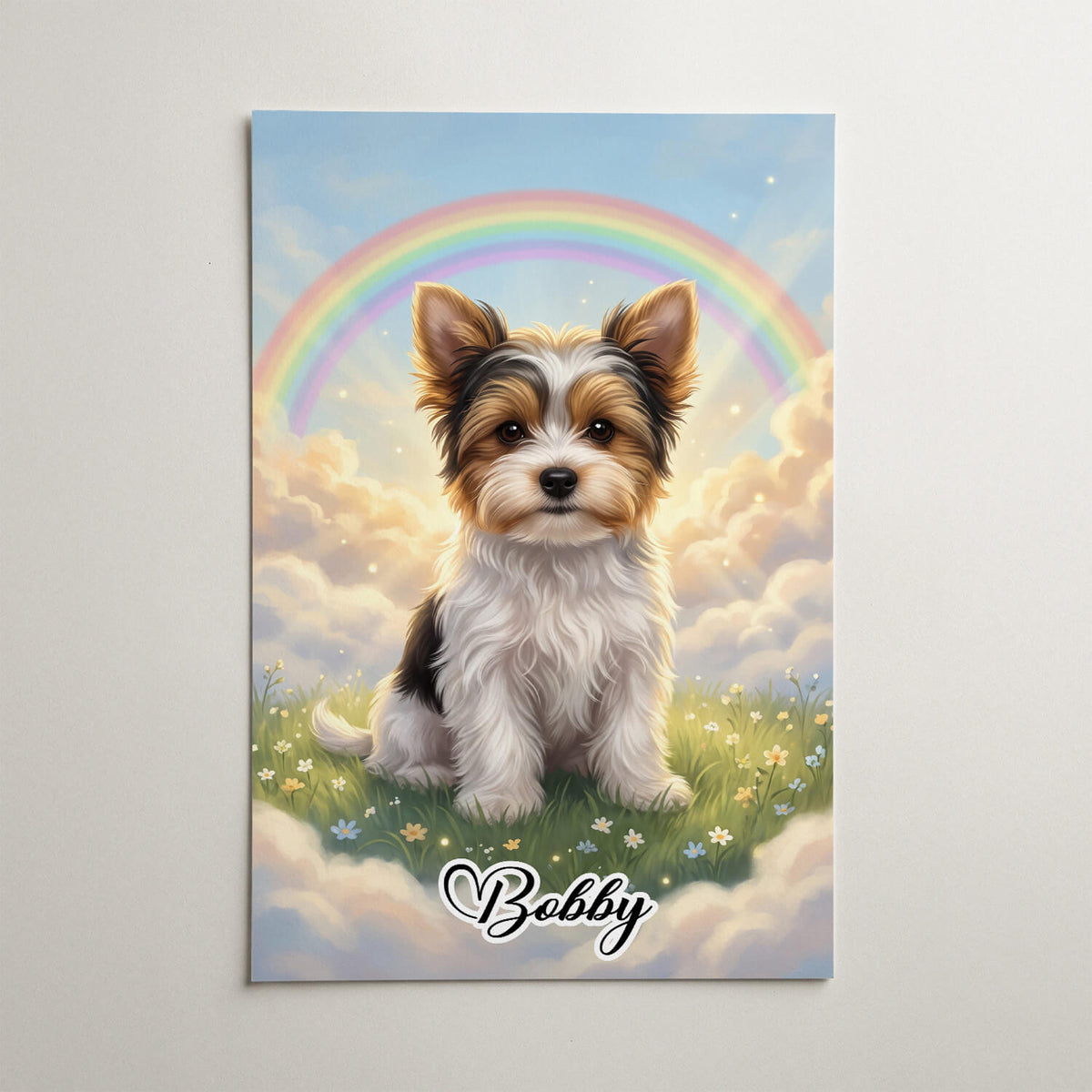 Dog Portrait at the Rainbow Bridge from your photo - poster