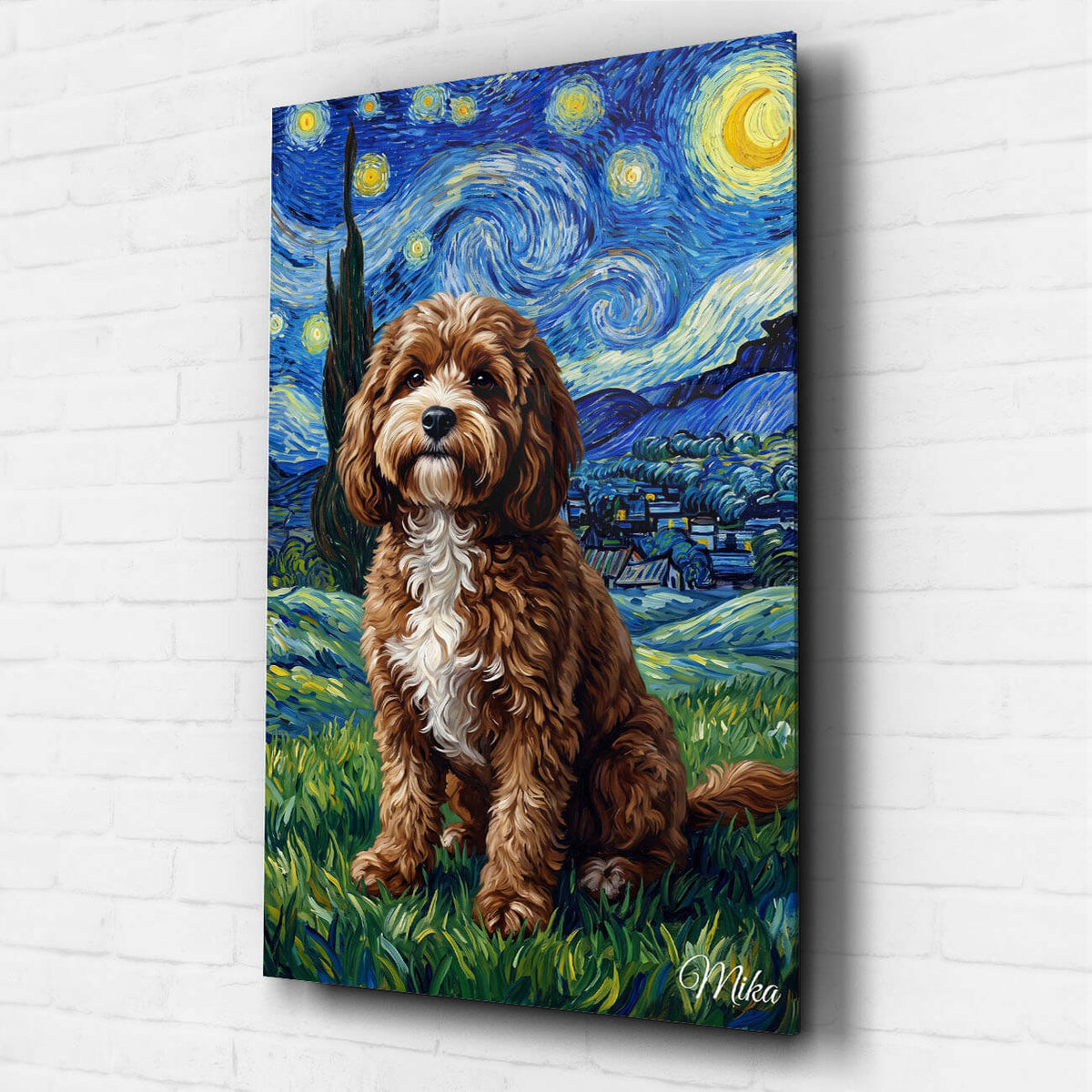 Dog Portrait in Van Gogh Style from your photo - acrylic glass