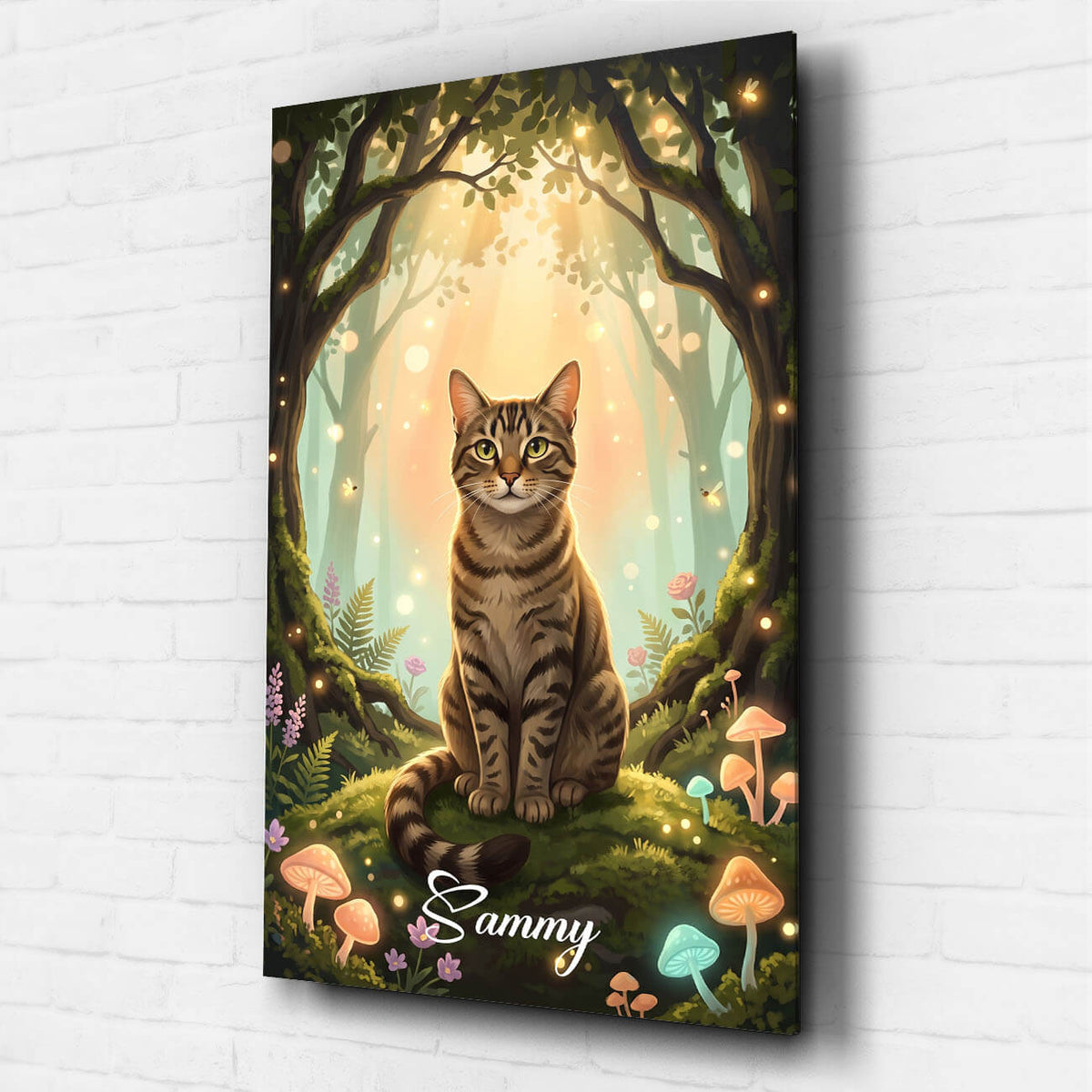 Cat Portrait in Fantasy / Cartoon Style from your photo - acrylic glass