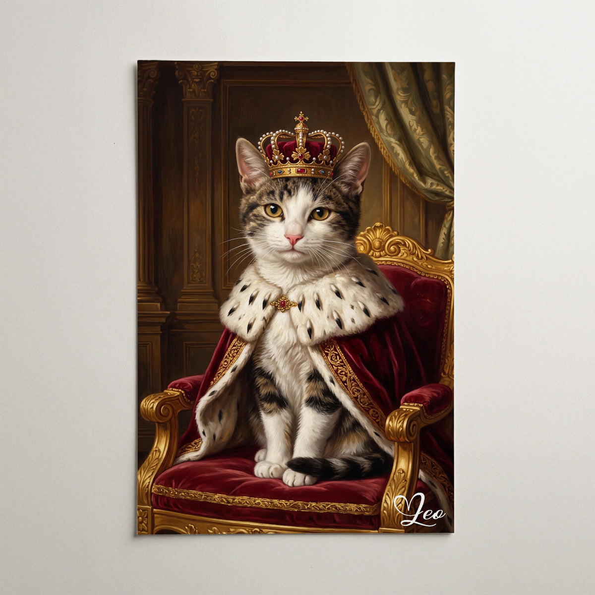 Cat Portrait in Renaissance Style from your photo - poster