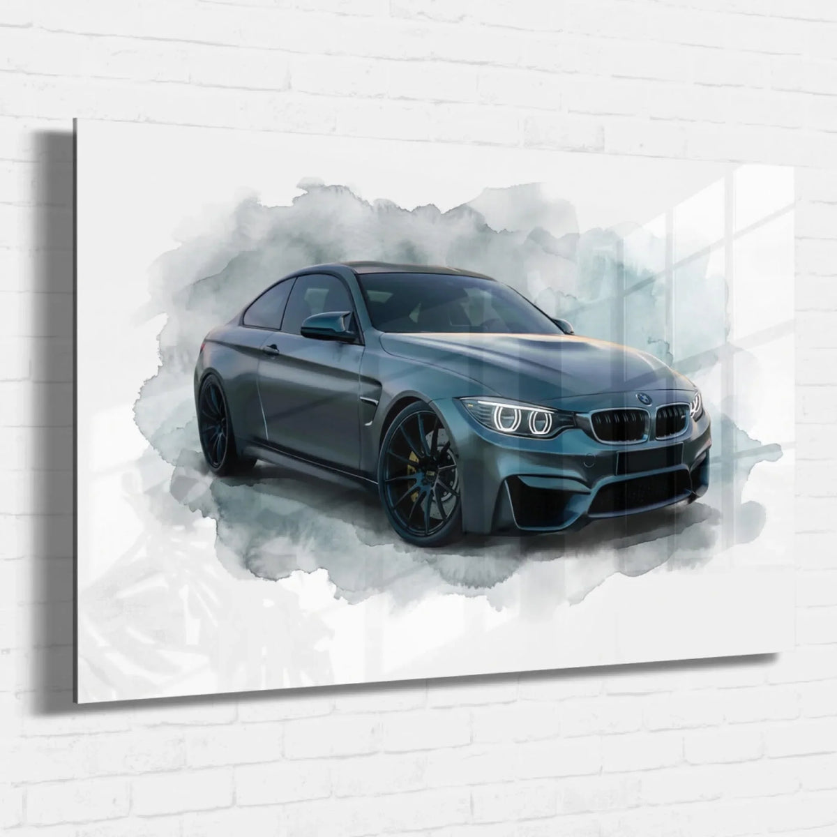 Car Portrait in Watercolour Style (Landscape) from your photo - acrylic glass