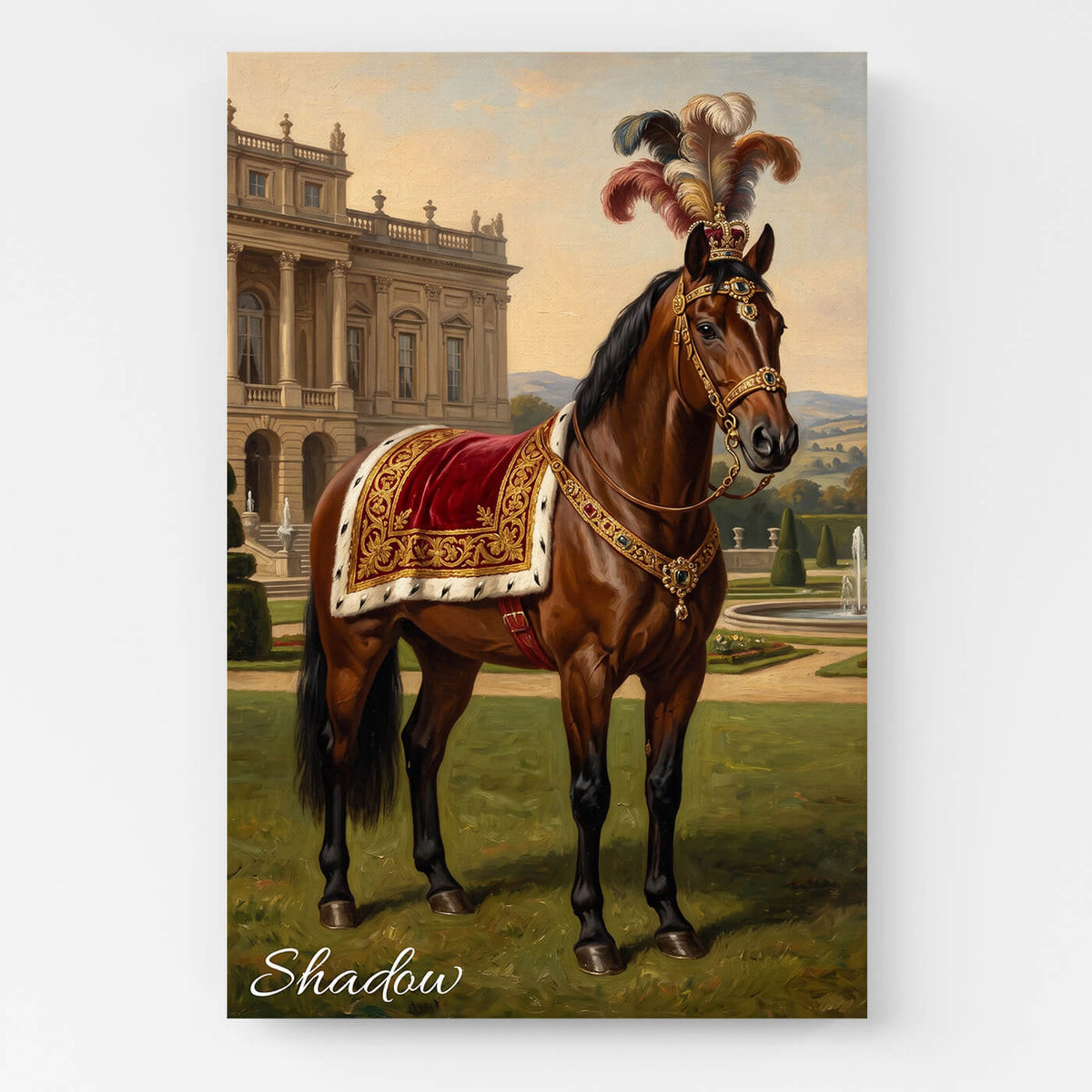 Horse Portrait in Renaissance Style from your photo - canvas