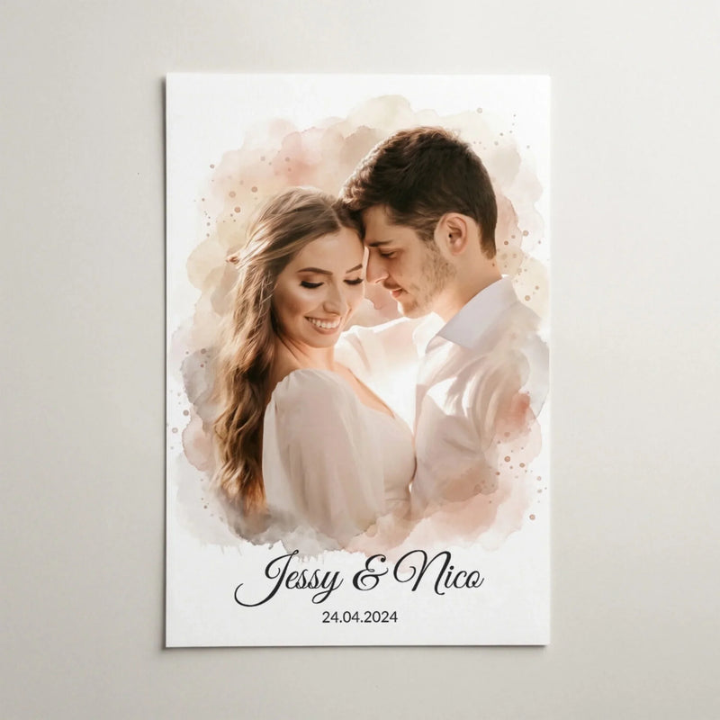 Personalised Portrait in Watercolour Style