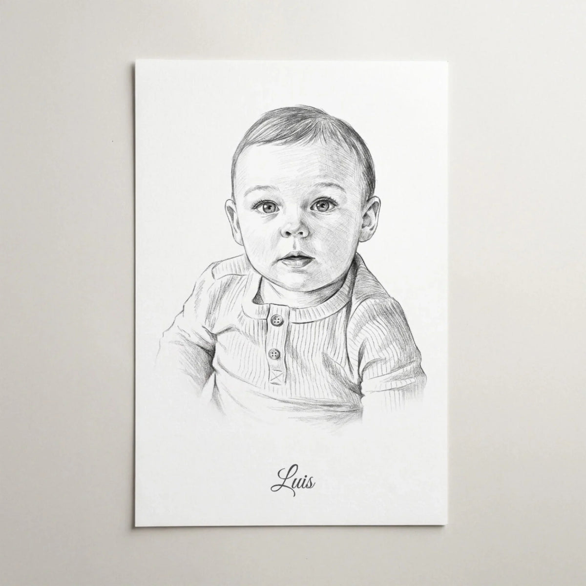 Baby Portrait in Pencil Style from your photo - poster