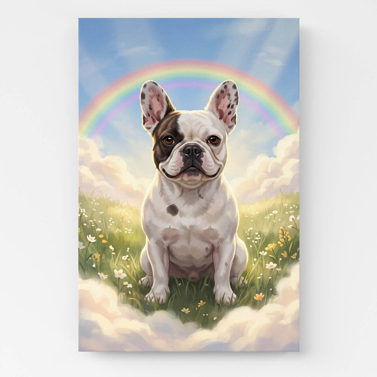 Dog Portrait at the Rainbow Bridge from your photo - canvas