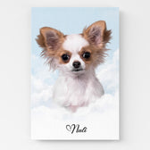 Cat portrait on clouds from your photo - canvas