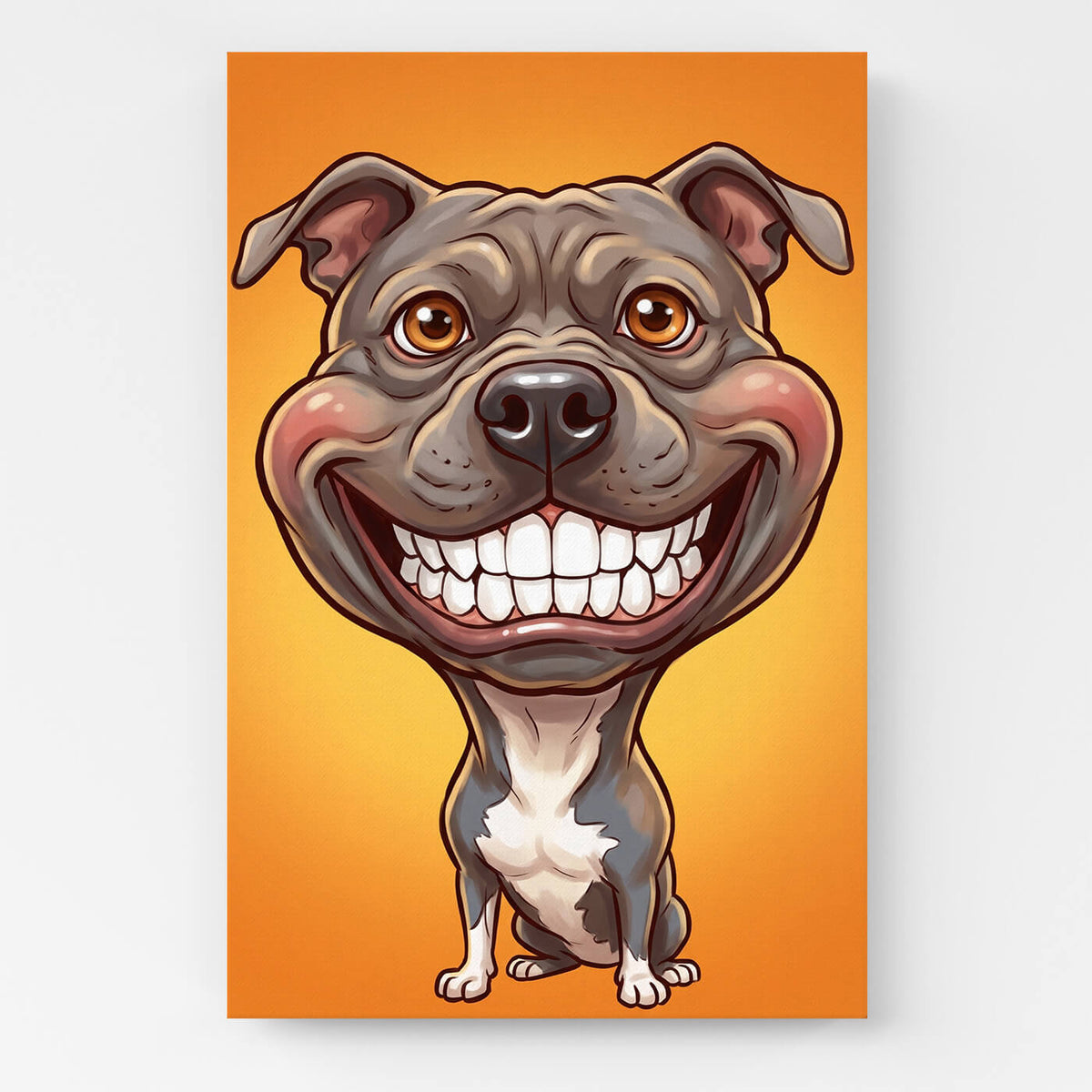 Dog Portrait in Caricature Style from your photo - canvas