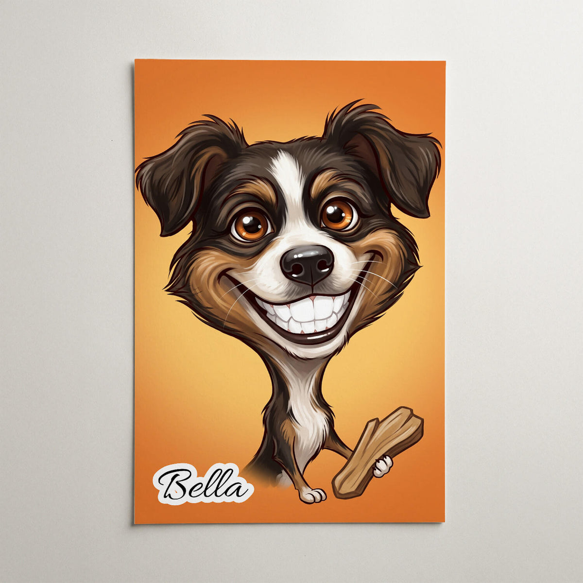 Dog Portrait in Caricature Style from your photo - poster