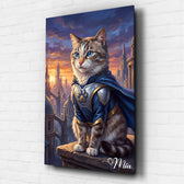 Dog portrait as a superhero from your photo - acrylic glass