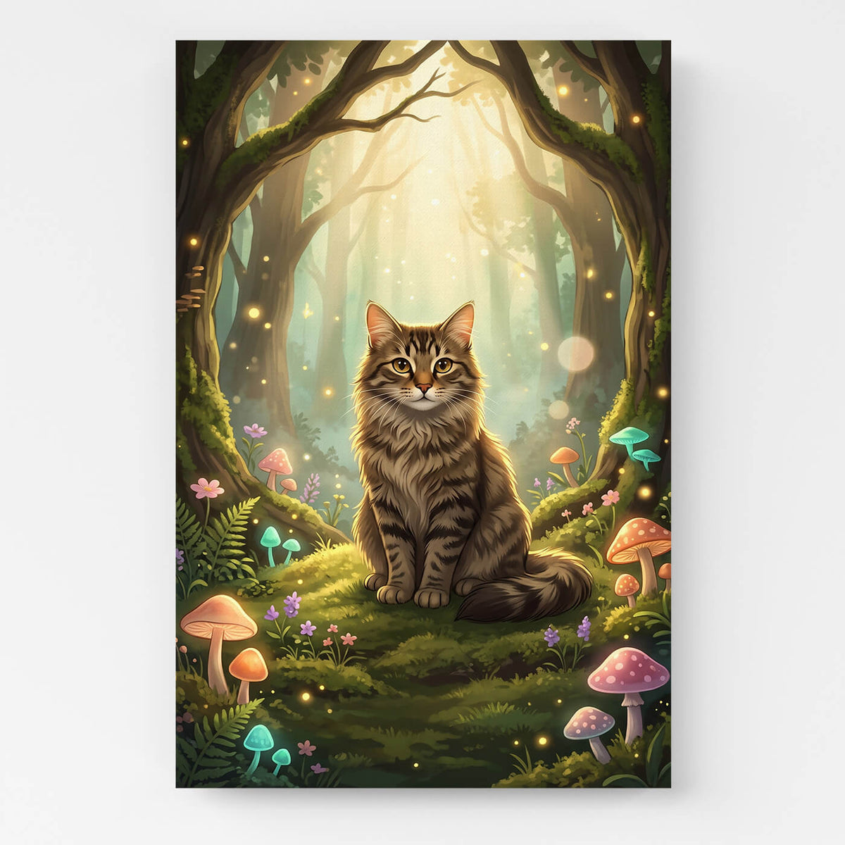 Cat Portrait in Fantasy / Cartoon Style from your photo - canvas
