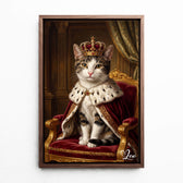 Horse portrait in Renaissance style from your photo - canvas with walnut frame
