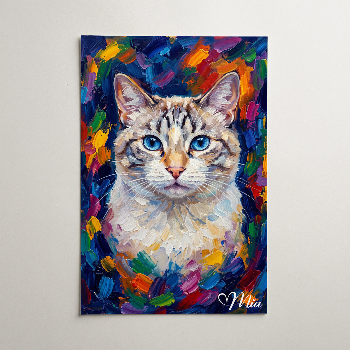 Cat Portrait in Pop Art Style from your photo - poster
