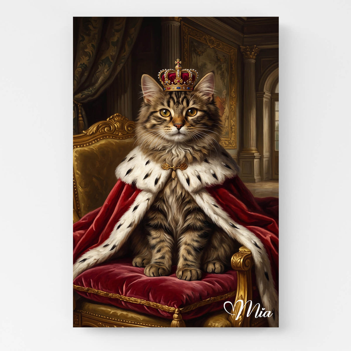 Cat Portrait in Renaissance Style from your photo - canvas