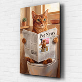 Dog portrait on the toilet from your photo - acrylic glass