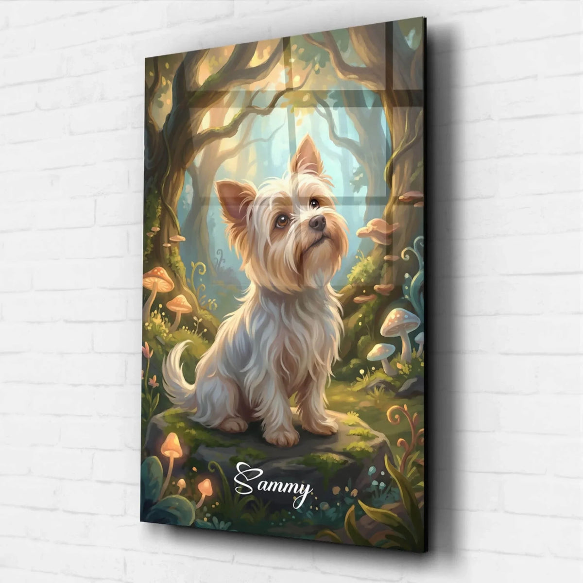 Dog Portrait in Fantasy / Cartoon Style from your photo - acrylic glass