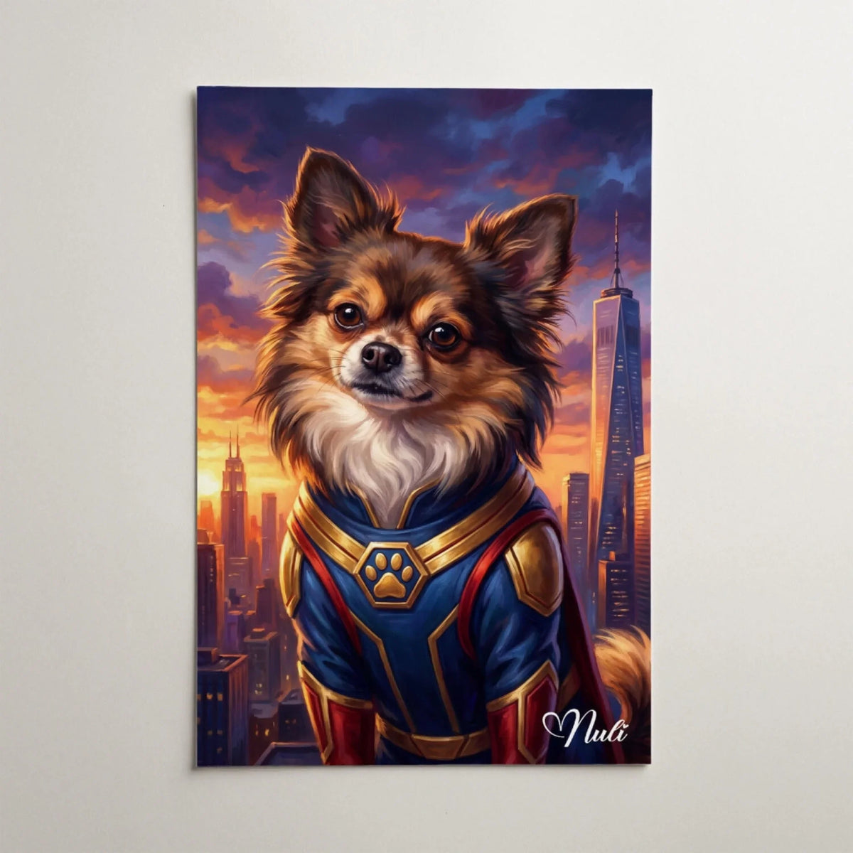 Personalised Superhero Dog Portrait from your photo - poster