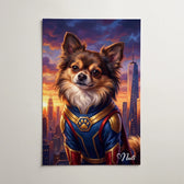 Dog portrait as a superhero from your photo - poster
