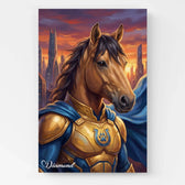 Horse portrait as a superhero from your photo - canvas