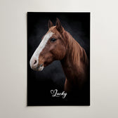 Dog portrait in dark watercolour style from your photo - poster