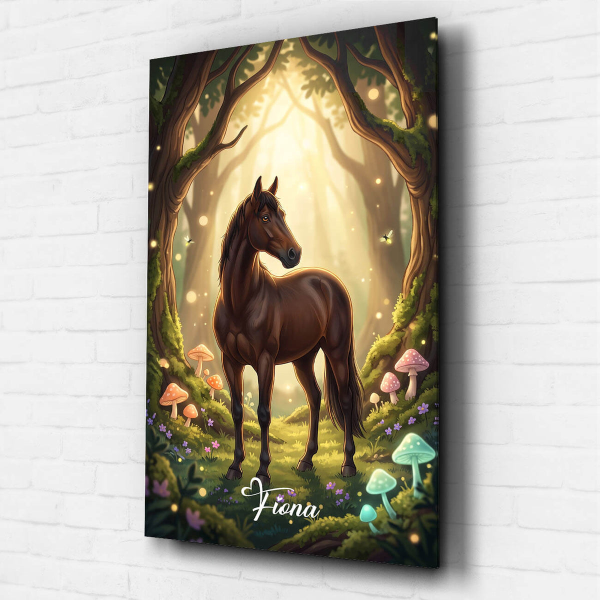 Horse Portrait in Fantasy / Cartoon Style from your photo - acrylic glass