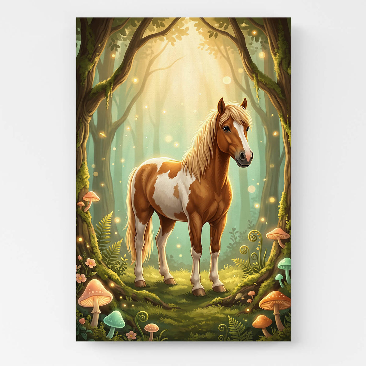 Horse Portrait in Fantasy / Cartoon Style from your photo - canvas