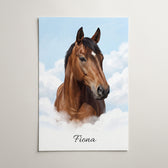 Dog portrait on clouds from your photo - poster
