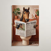 Dog portrait on the toilet from your photo - poster